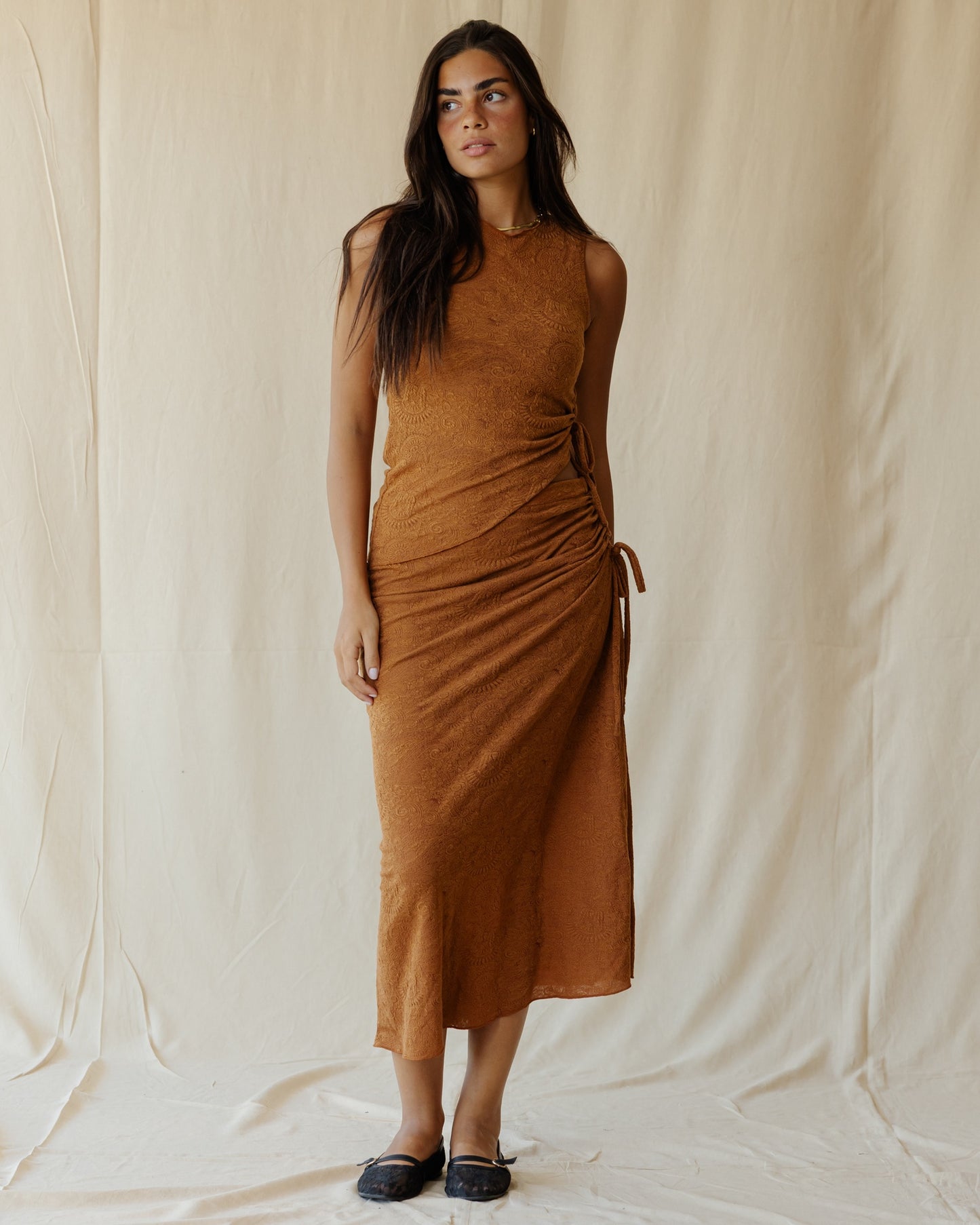 Terra Lace Brown Skirt