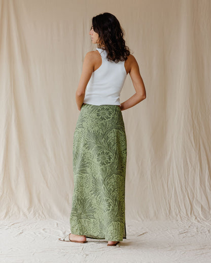 Falda Antique Bloom en Oliva