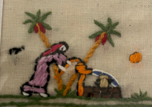 Small Embroidered Card