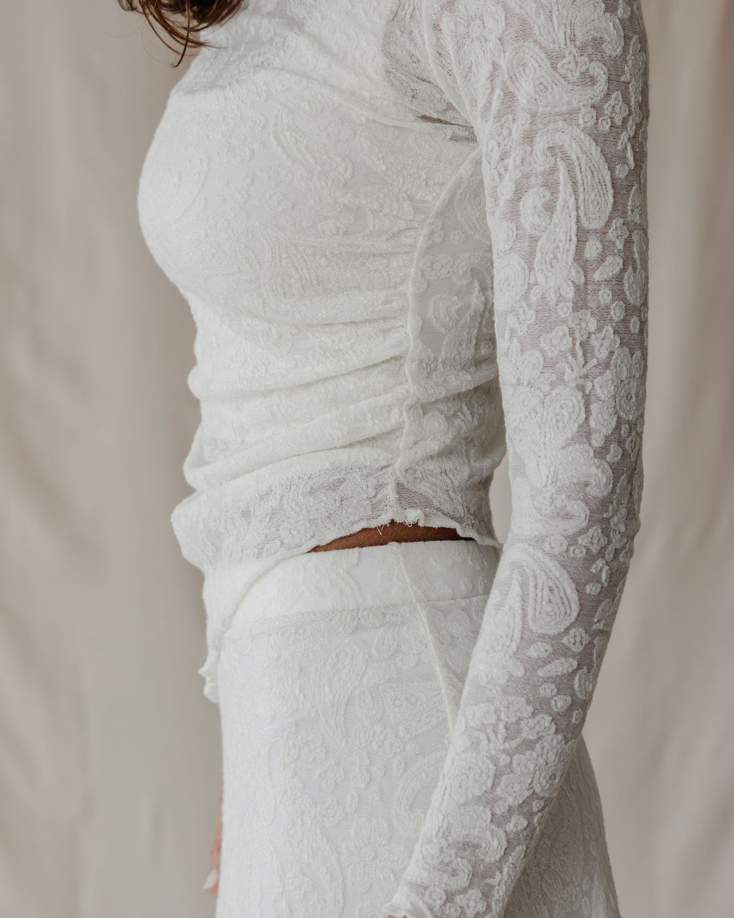 Top de Encaje Moonlight Marfil
