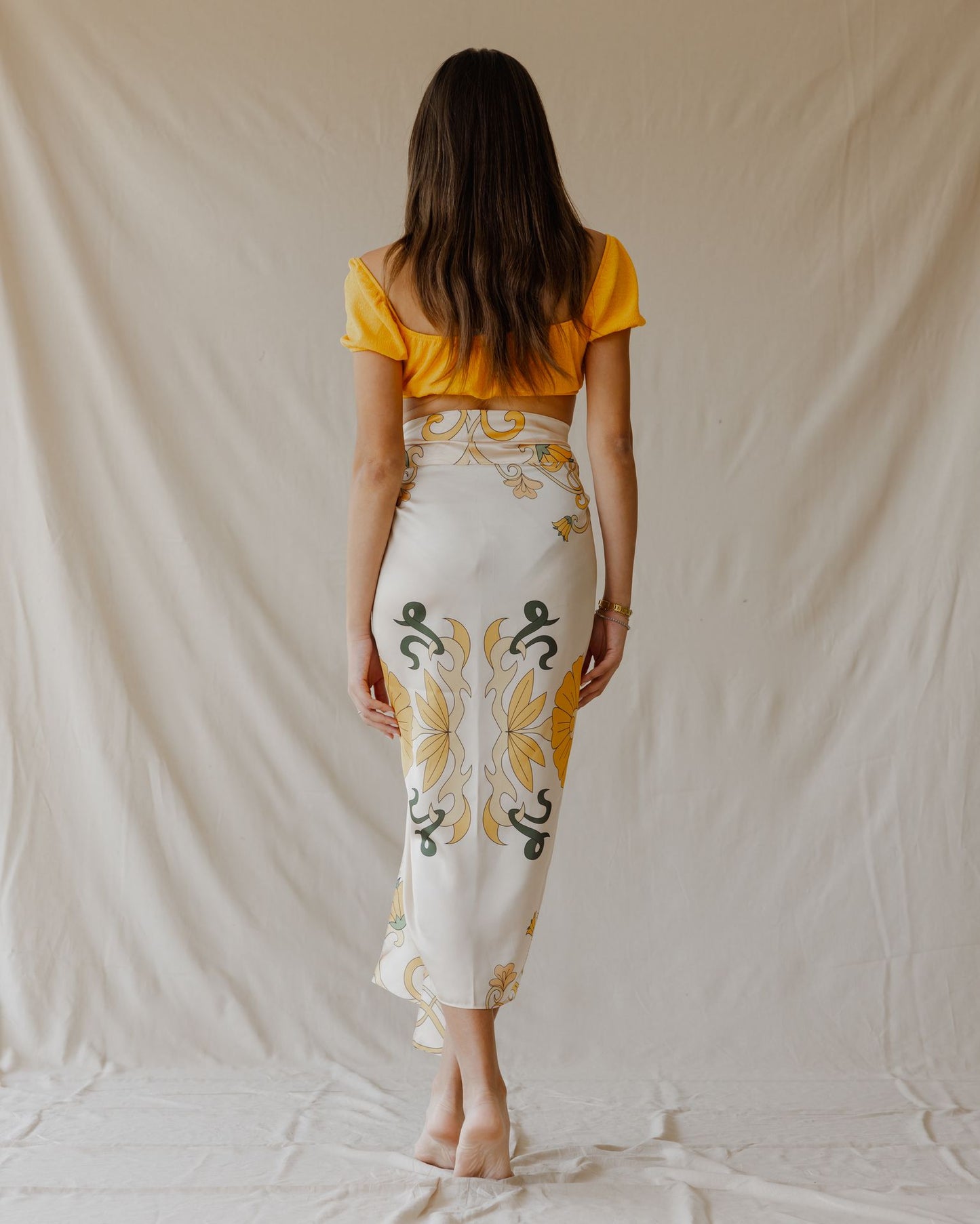 Golden Petal Muse Sarong