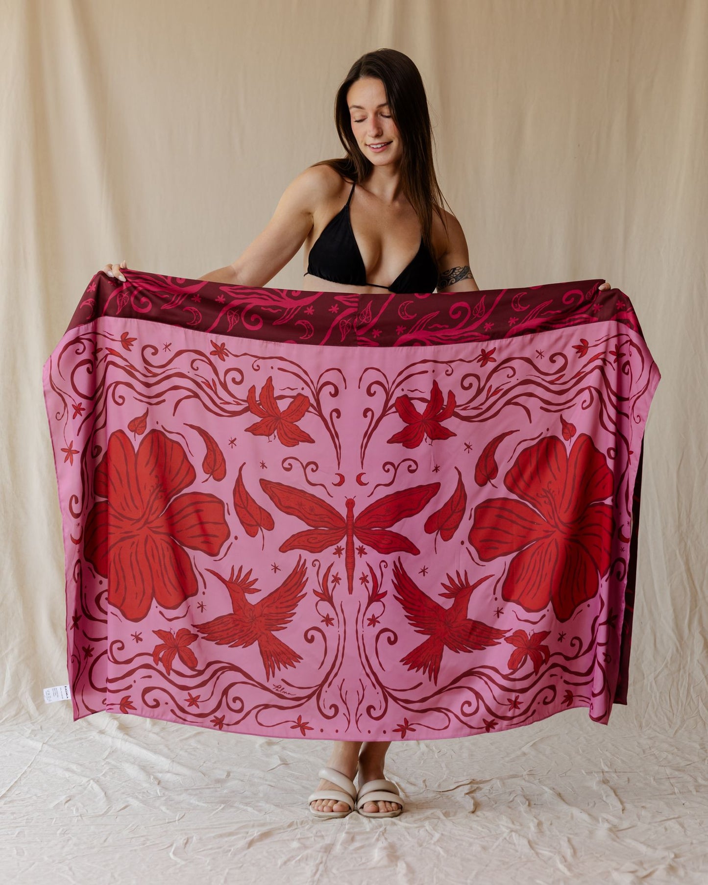 Hibiscus Song Pink Sarong