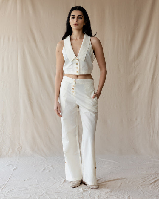 The Tailored Muse Off-White Set