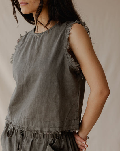The Island Linen Set Olive