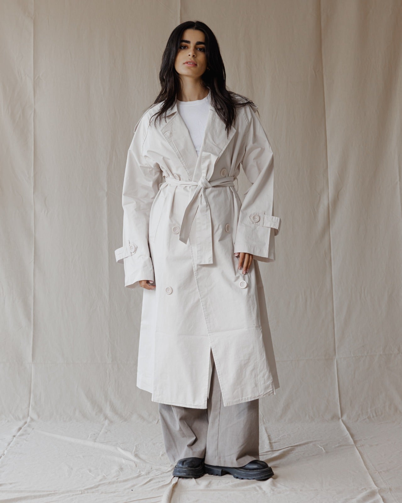 Trenchcoat Beige Relax Fit