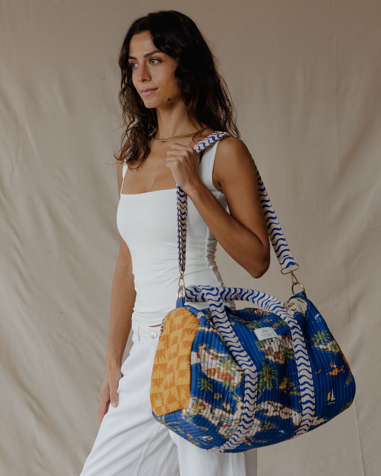 Sunduness Blue Duffle Bag