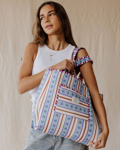 Bolsa Tote Acolchada Bloom & Stripe