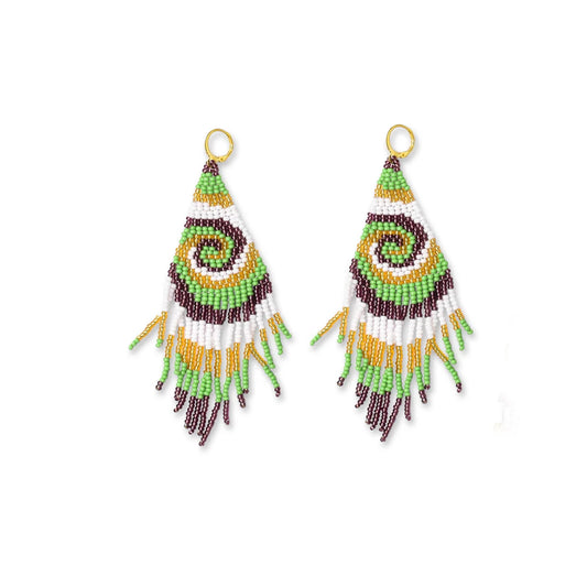Tassel Beads Earring Green