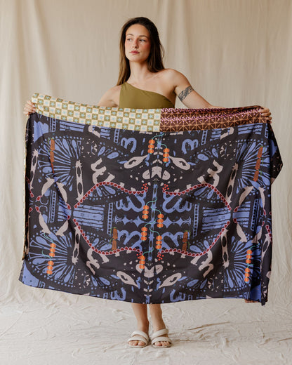 Horse Eden In Black Sarong