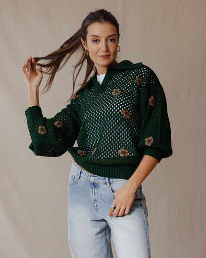 Yasmine Hendi Sweater In Olive