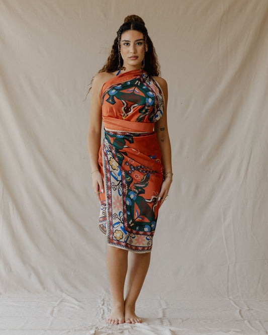 Tamara Palm Sarong Laranja