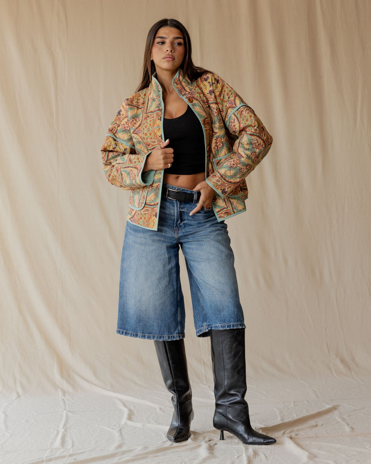 Citrus Courtyard Quilted Jacket