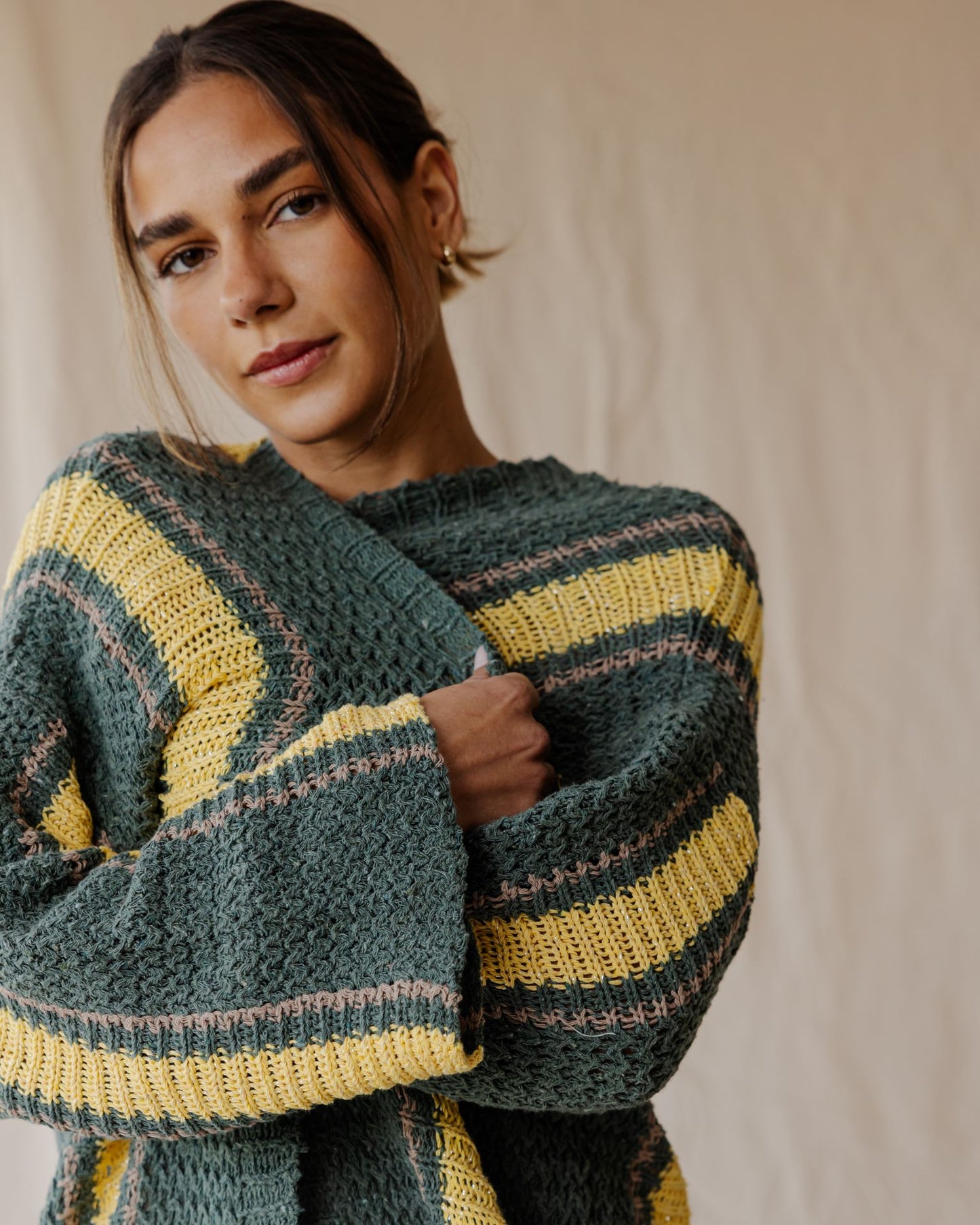 Cardigan Flecos Olive Grove
