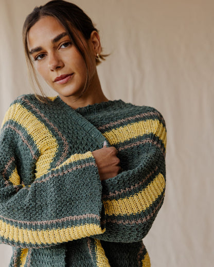 Cardigan Flecos Olive Grove