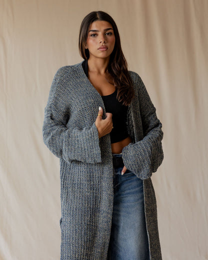 Mara Grey Knit Cardigan