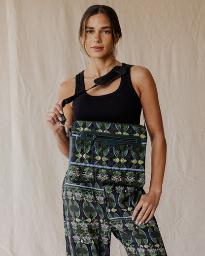Indian Vibes In Greens Quilted Sleeve
