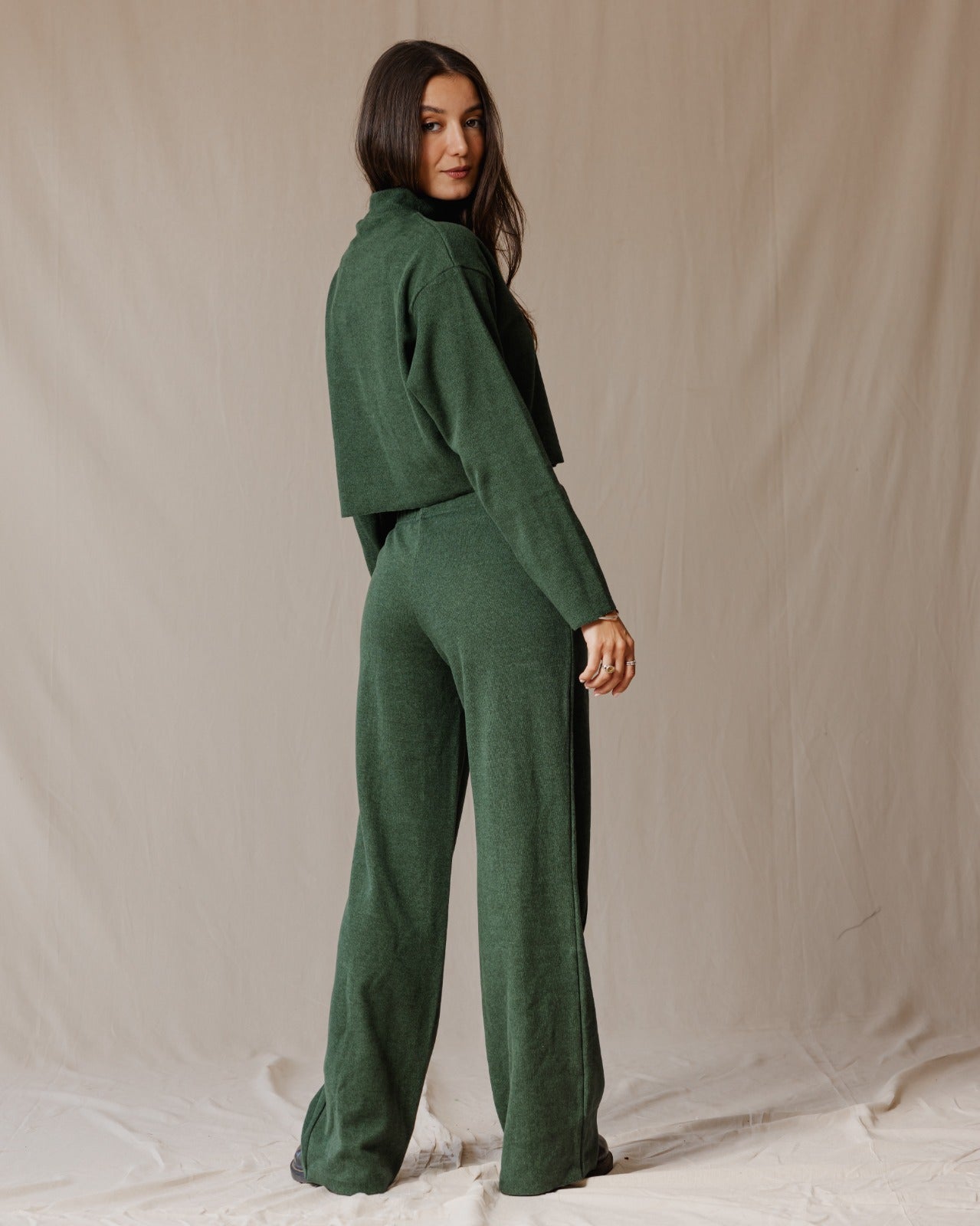 Completo Relaxed Cashmere Verde Oliva