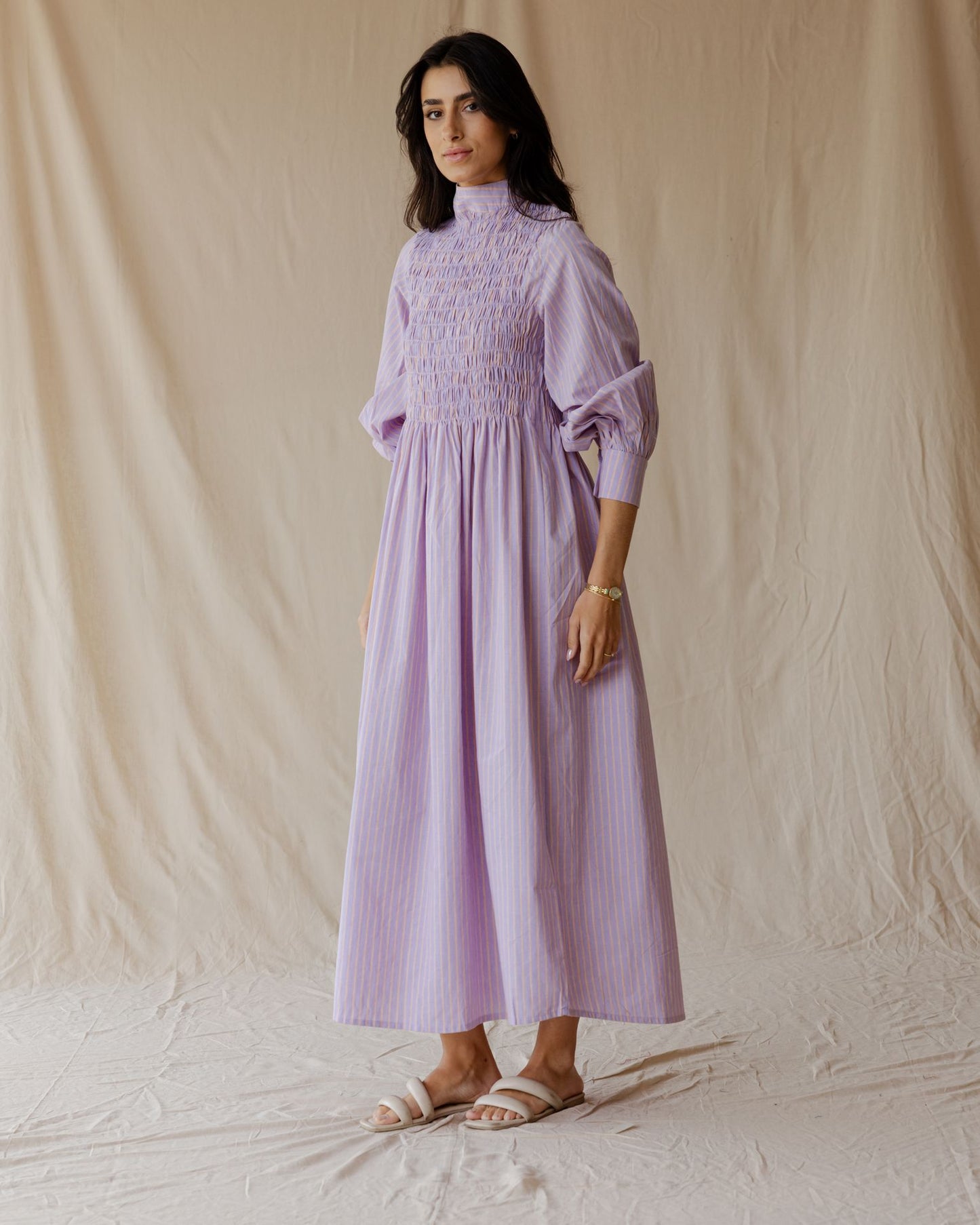 Ganni Purple Stripe Dress