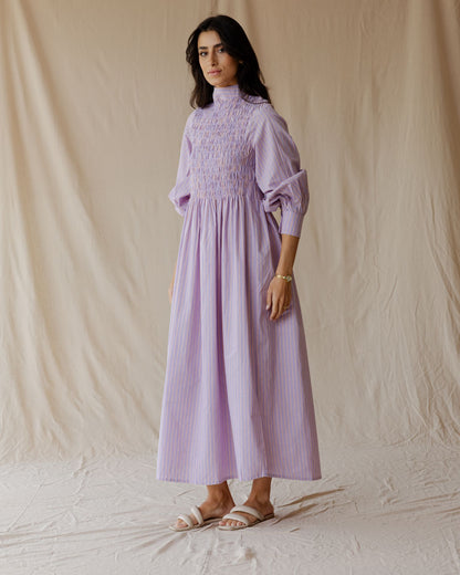 Ganni Purple Stripe Dress