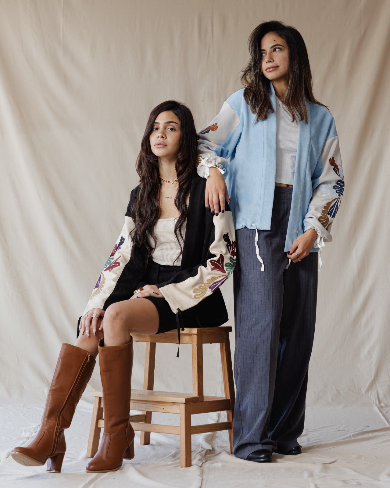 Chaqueta Shiraz Bloom en azul bebé