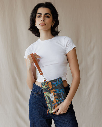 Pochette matelassée Camel Maze