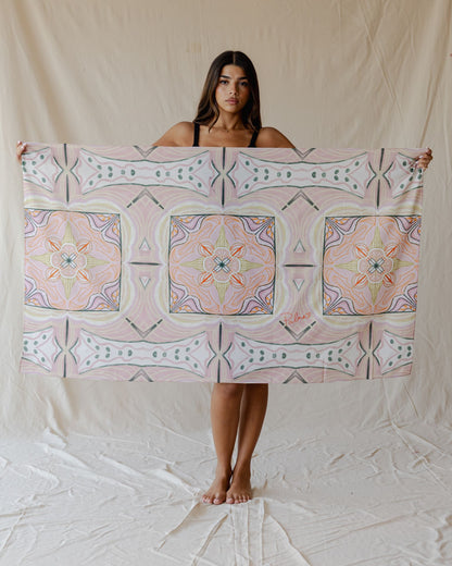 Blush Mosaic Voile Wrap