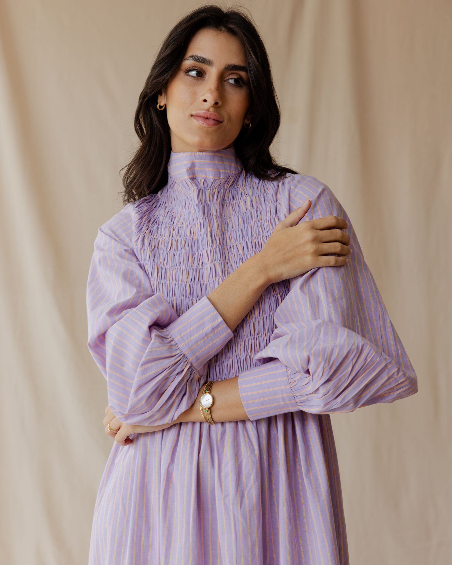 ganni purple dress GANNI Purple Sheer Flower Dress