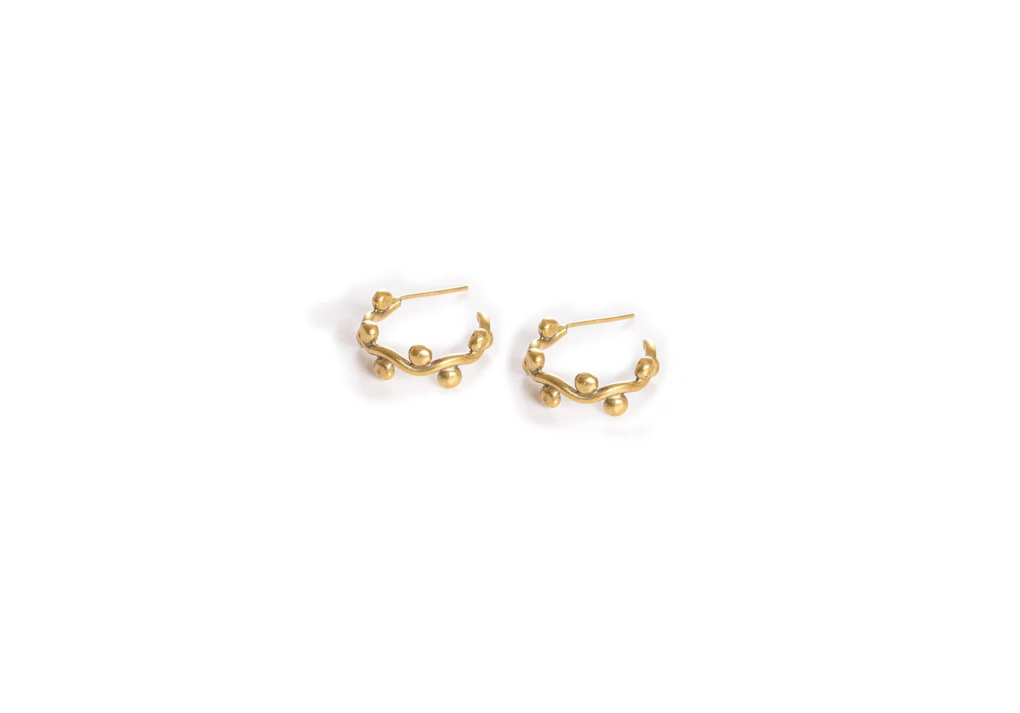 Granulated Brass Small Hoop