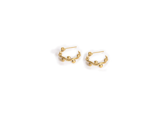 Granulated Brass Small Hoop