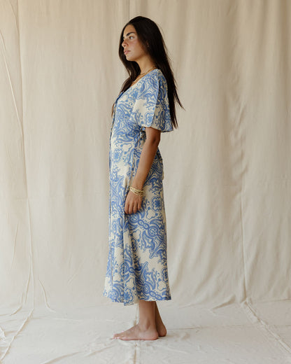 Azure Reverie Dress In Blue