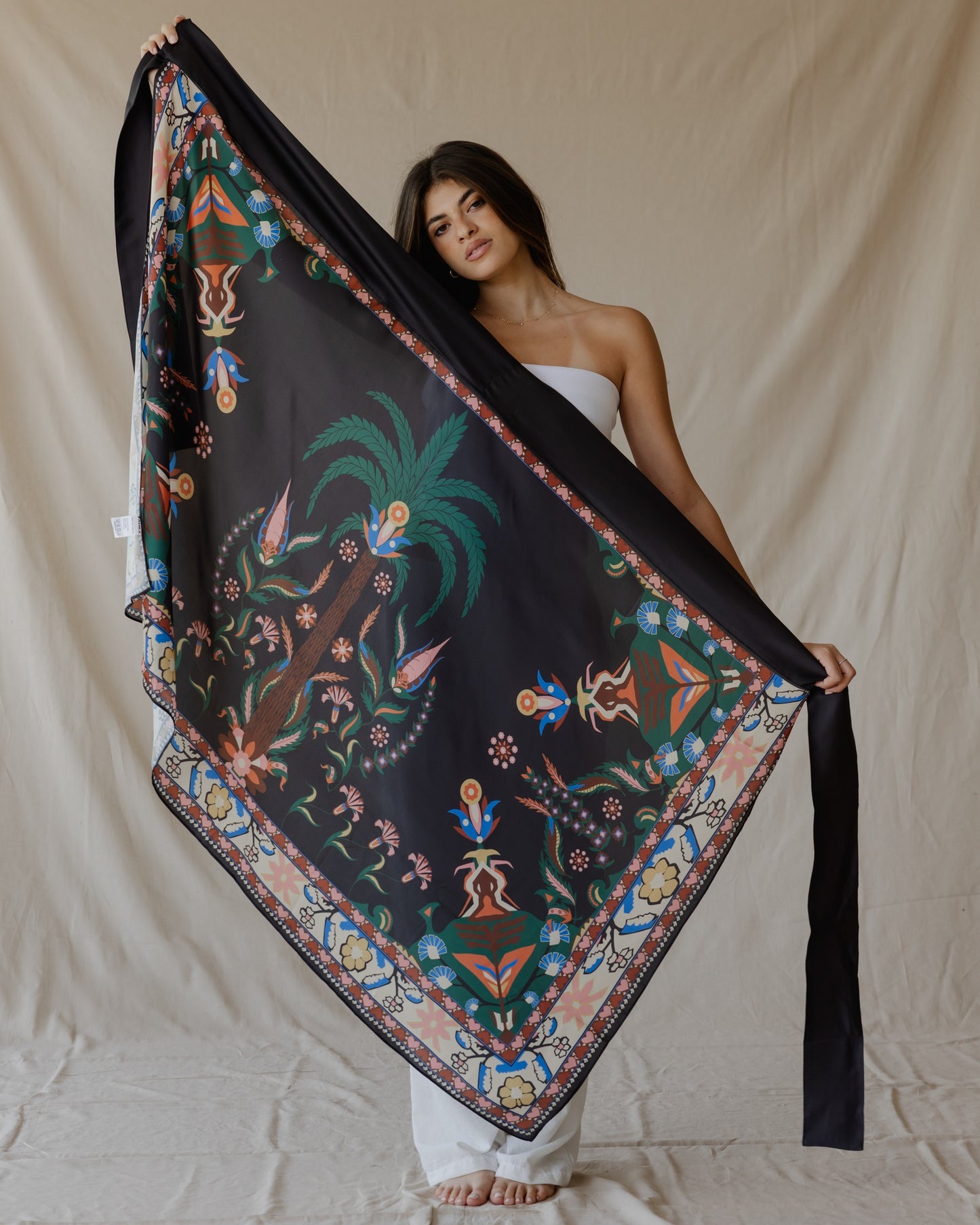 Pareo Tamara Palm negro