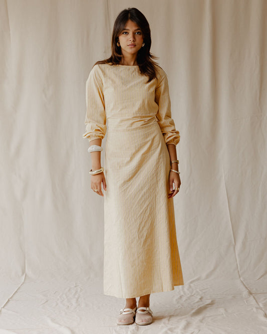 Vestido amarillo de piruleta