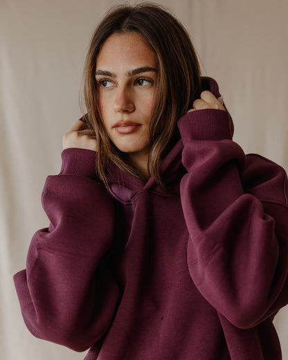 Sudadera con Capucha Palma Burdeos