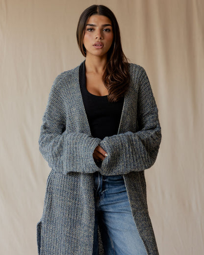 Mara Grey Knit Cardigan