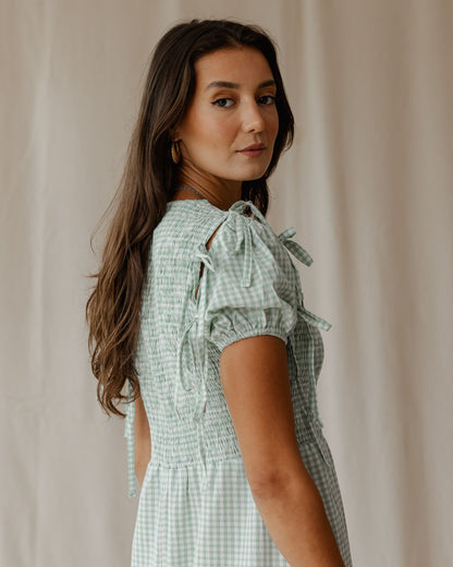 Robe pique-nique pastel menthe