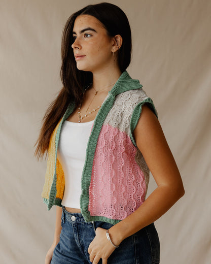 Lyra Pink Knit Vest