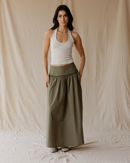 Olive Flow Skirt
