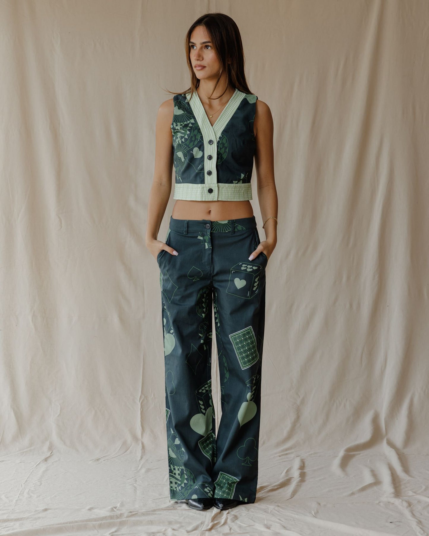 Hearts on Deck Olive Green Set