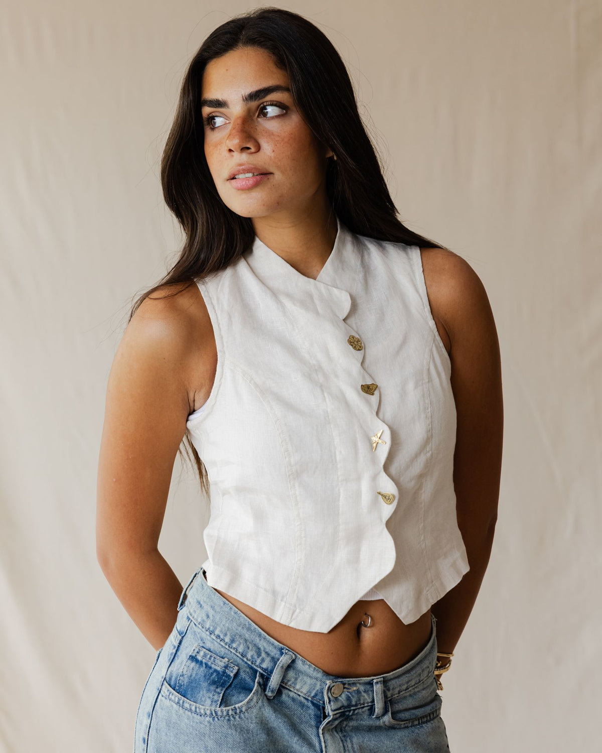 Rooted Off-White Vest