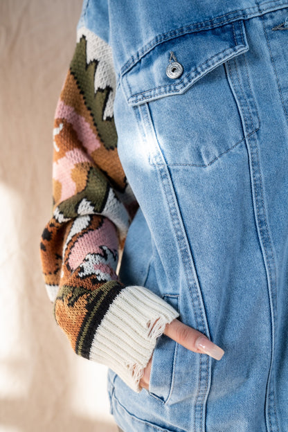 Giacca di jeans blu Kolaje