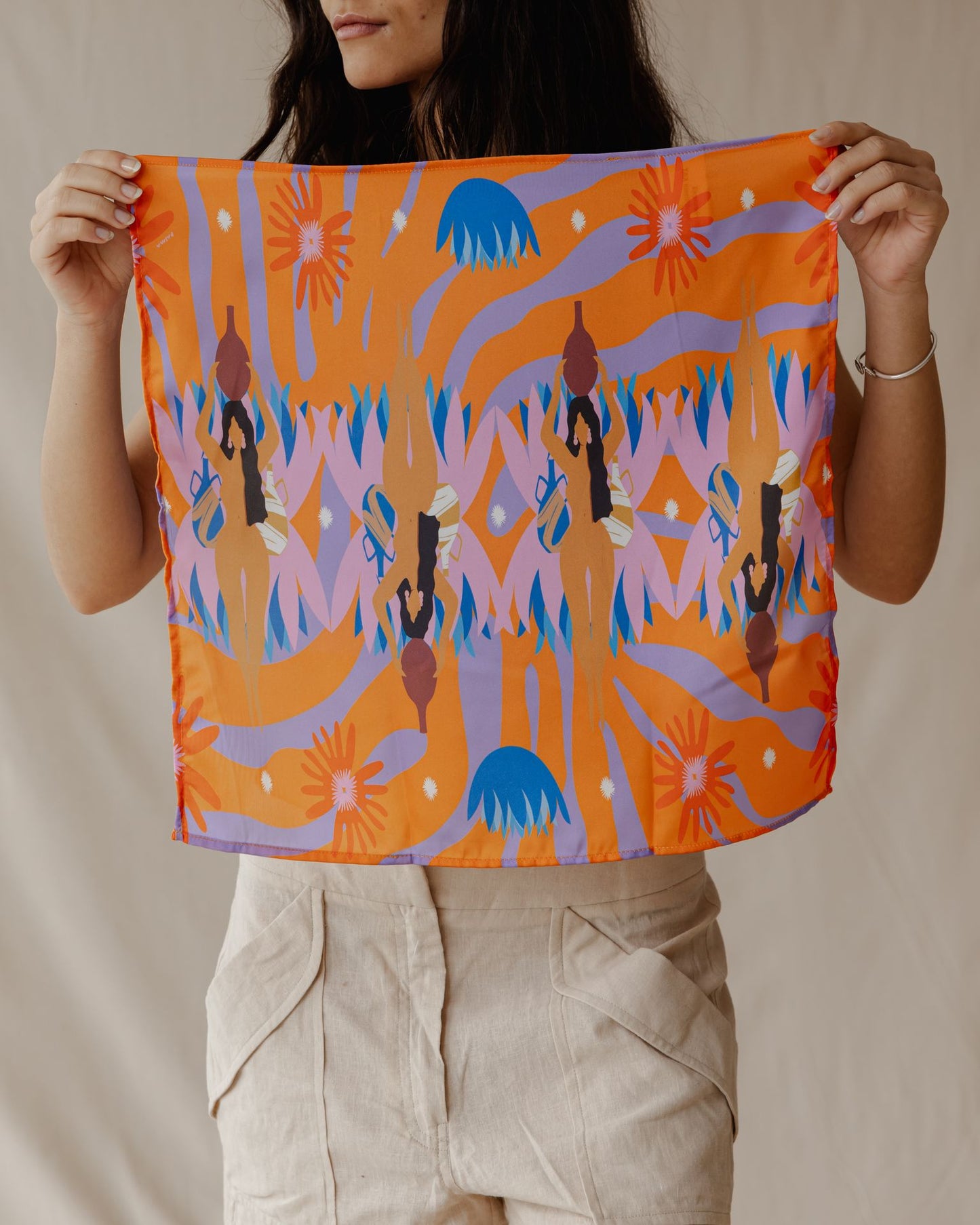 Egyptian Goddess Energy Scarf In Orange