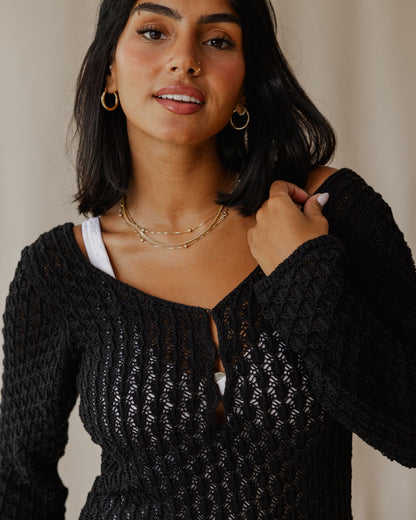 Robe en tricot noir Veloura