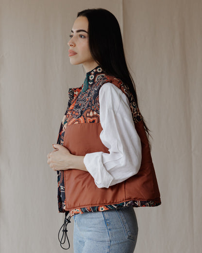 Colete impermeável Paisley Camel