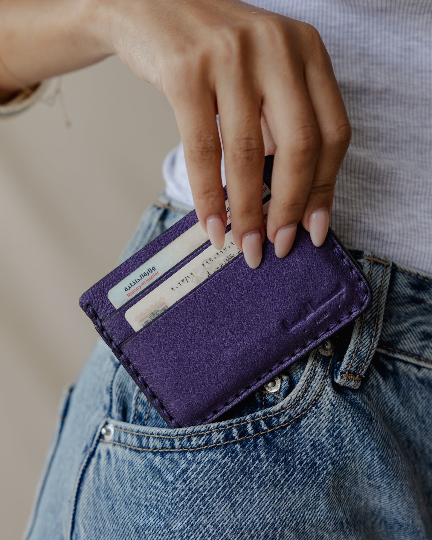 Genuine Gleam Card Holder Purple