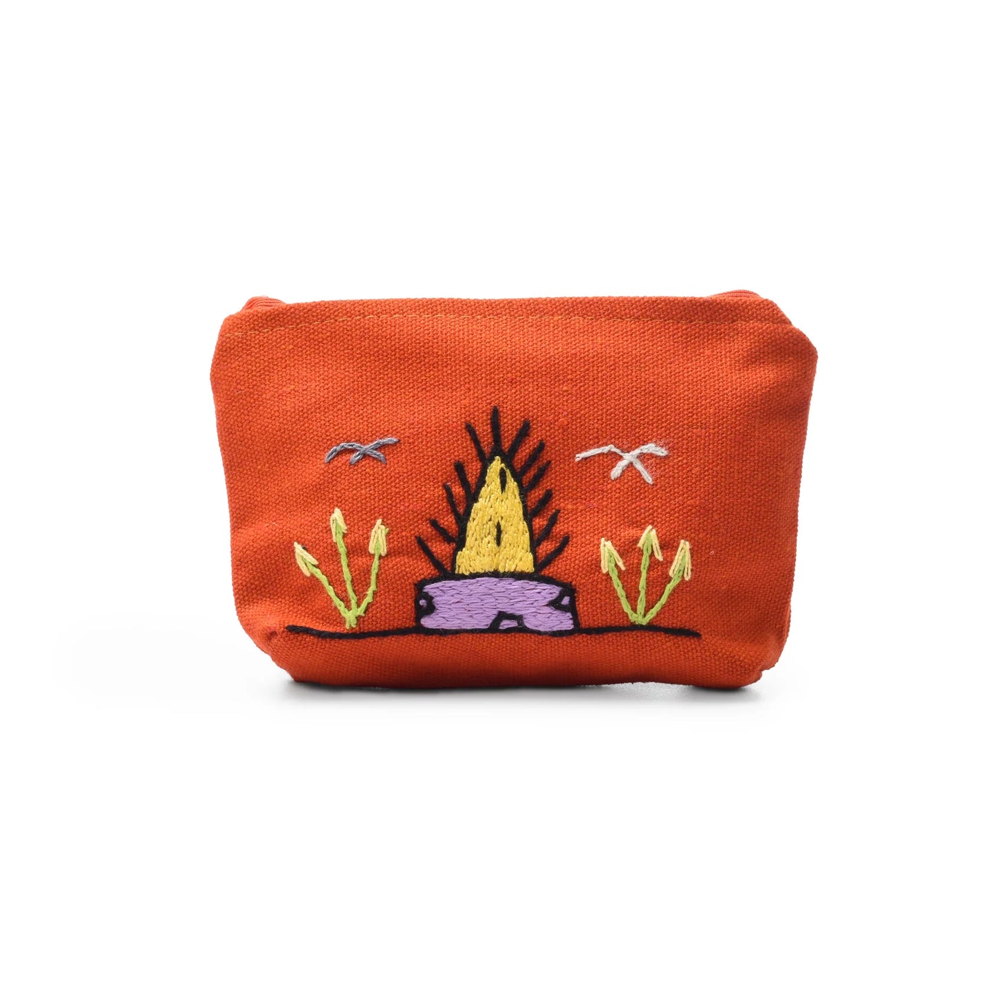 Monedero Bordado a Mano (Naranja)
