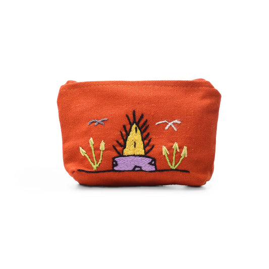 Monedero Bordado a Mano (Naranja)