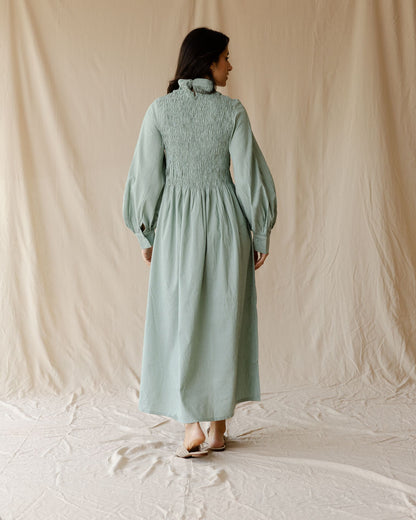 Ganni Green Stripe Dress