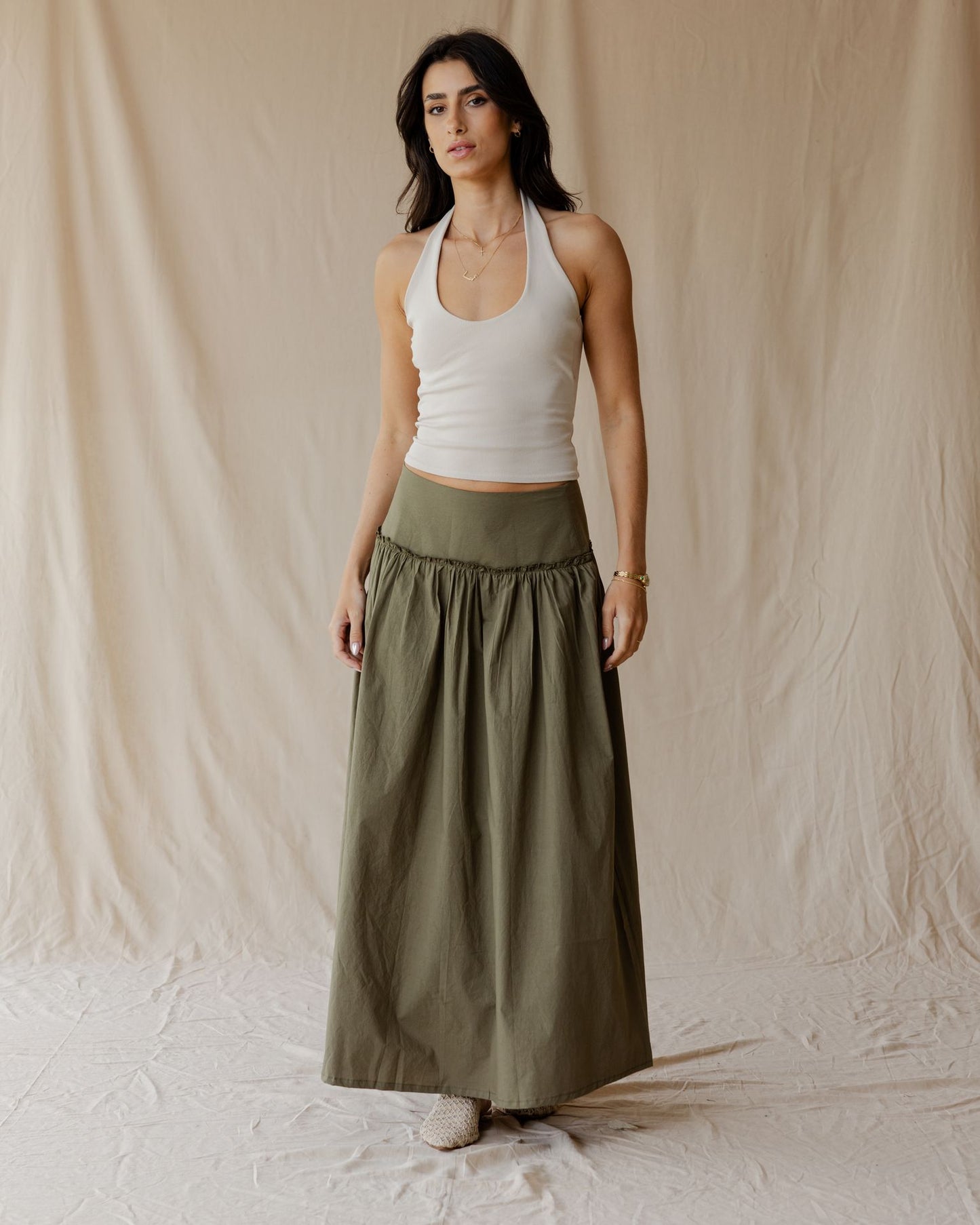 Olive Flow Skirt