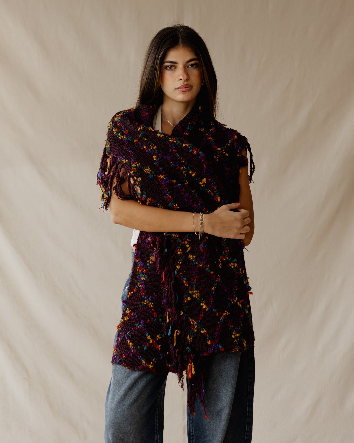 Handmade Speckled Berry Scarf