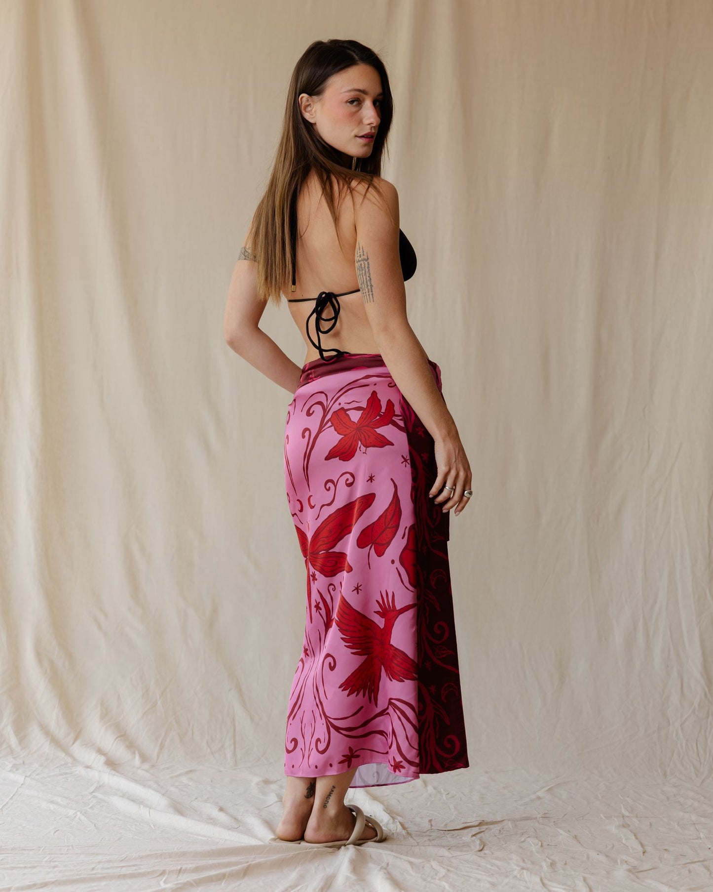 Hibiscus Song Pink Sarong